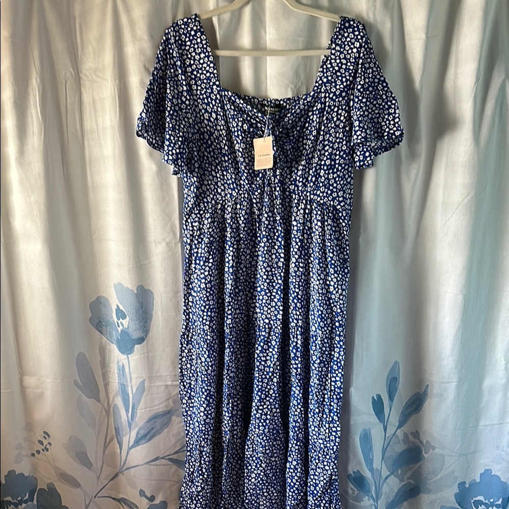Floral Blue Dress